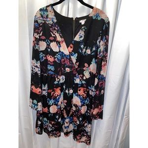 Floral long sleeve dress